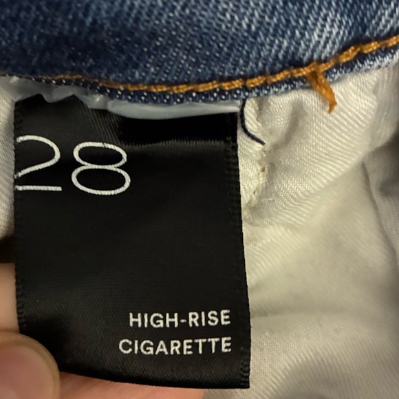 Anthropologie Pilcro High Rise Cigarette Slim Straight Raw Hem Jeans Size 28 - Picture 14 of 16